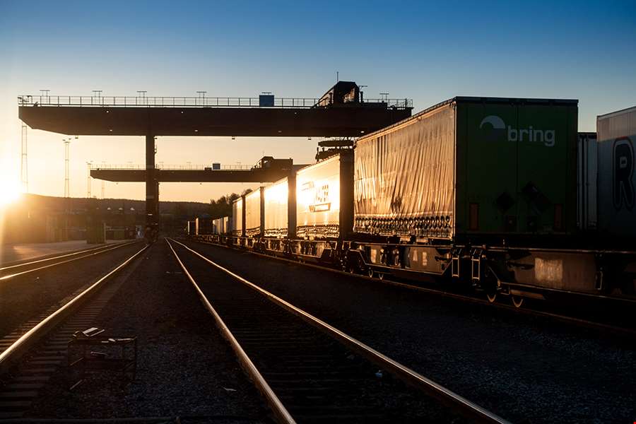Alnabruterminalen i solnedgang. Foto: Rune Fossum